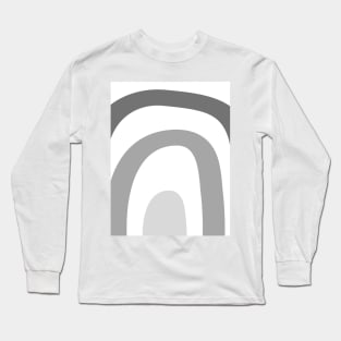 Boho abstract gray rainbow pattern Long Sleeve T-Shirt